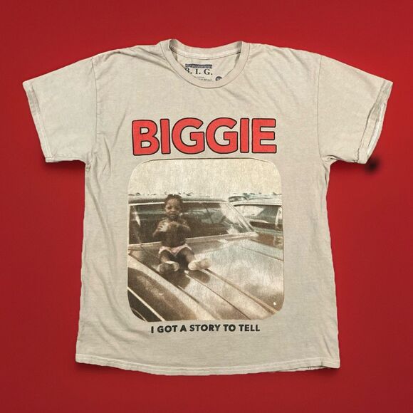Notorious B.I.G. Biggie Smalls M/L Story To Tell Mens Medium Cotton Tee - Picture 1 of 6